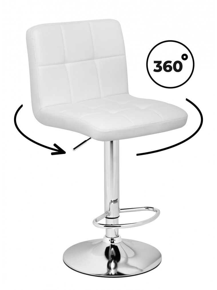 Барный стул Paskal white / chrome