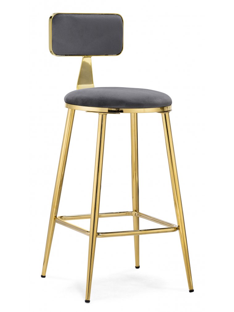 Полубарный стул Persi dark gray / gold