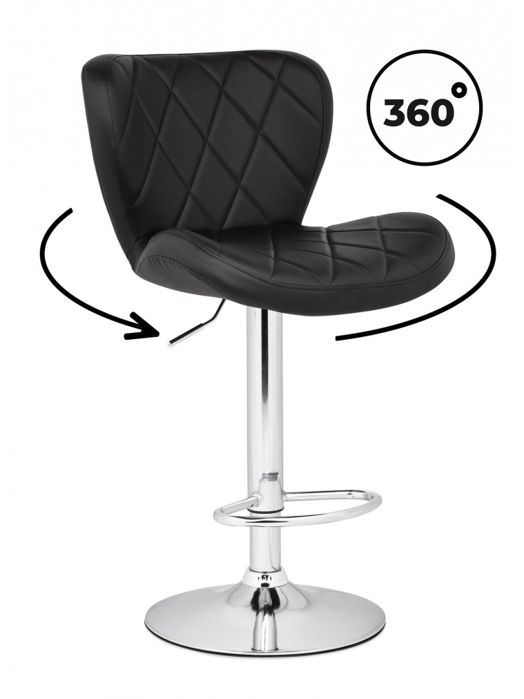 Барный стул Porch black / chrome