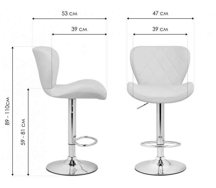 Барный стул Porch серый / черный