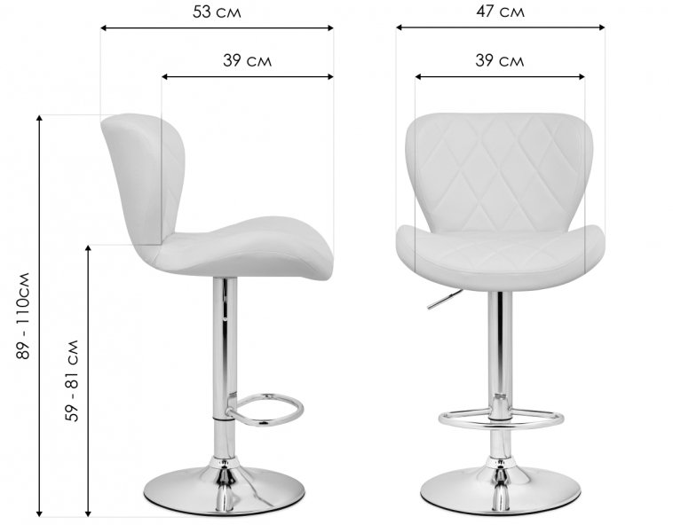 Барный стул Porch beige / chrome