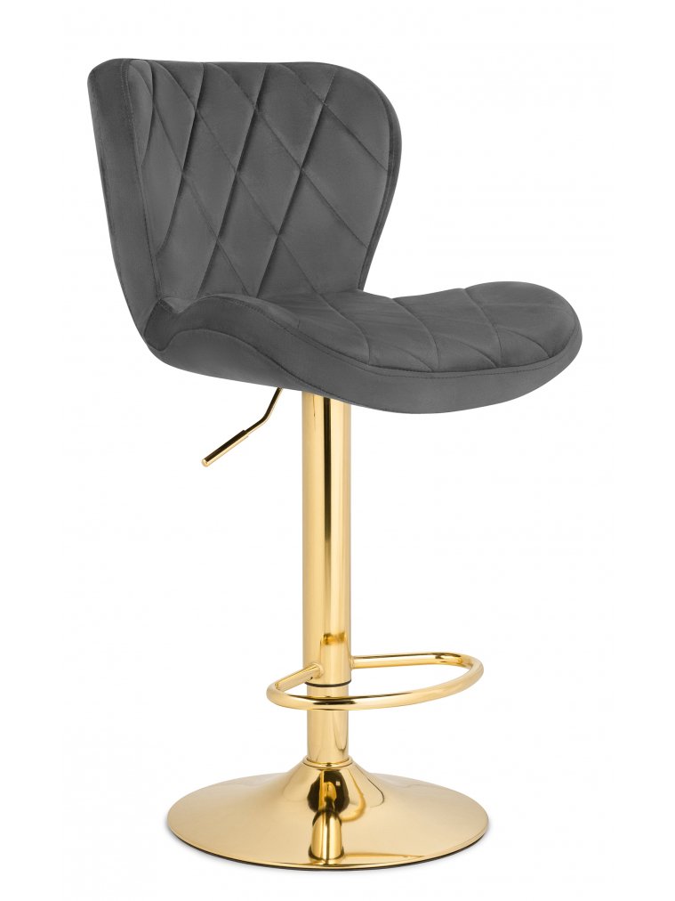 Барный стул Porch dark gray / golden
