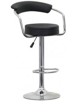Барный стул Ronan T-305G black leather