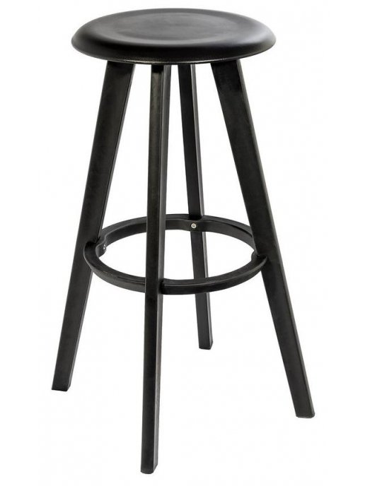 Барный стул с функцией вращения черный