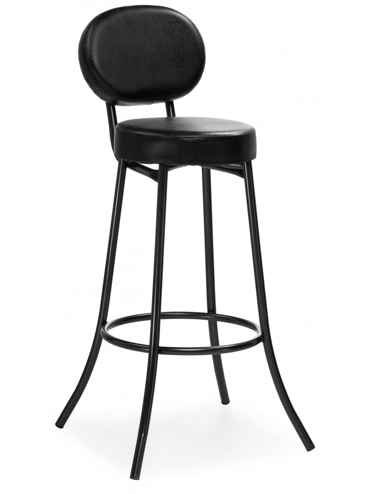 Барный стул Satearant / Люкс темный мусс оранжевый кожзам