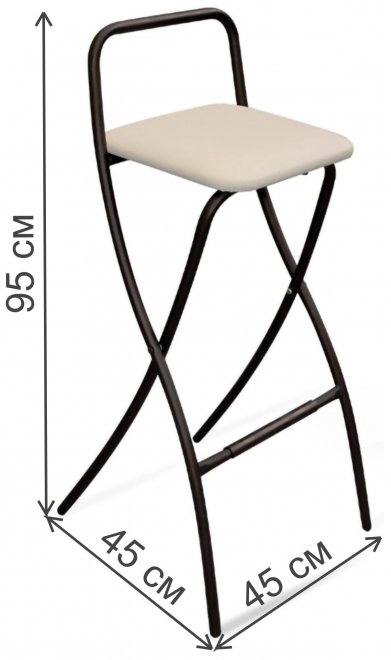 Барный стул SHT-S46 бежевый / черный муар