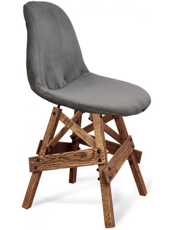 Барный стул SHT-S71 грифельный / дуб брашированный