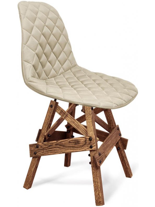 Барный стул SHT-S71 светло-бежевый / дуб брашированный