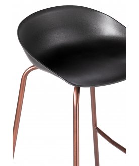 Барный стул SHT-ST19/S29 черный / медный металлик