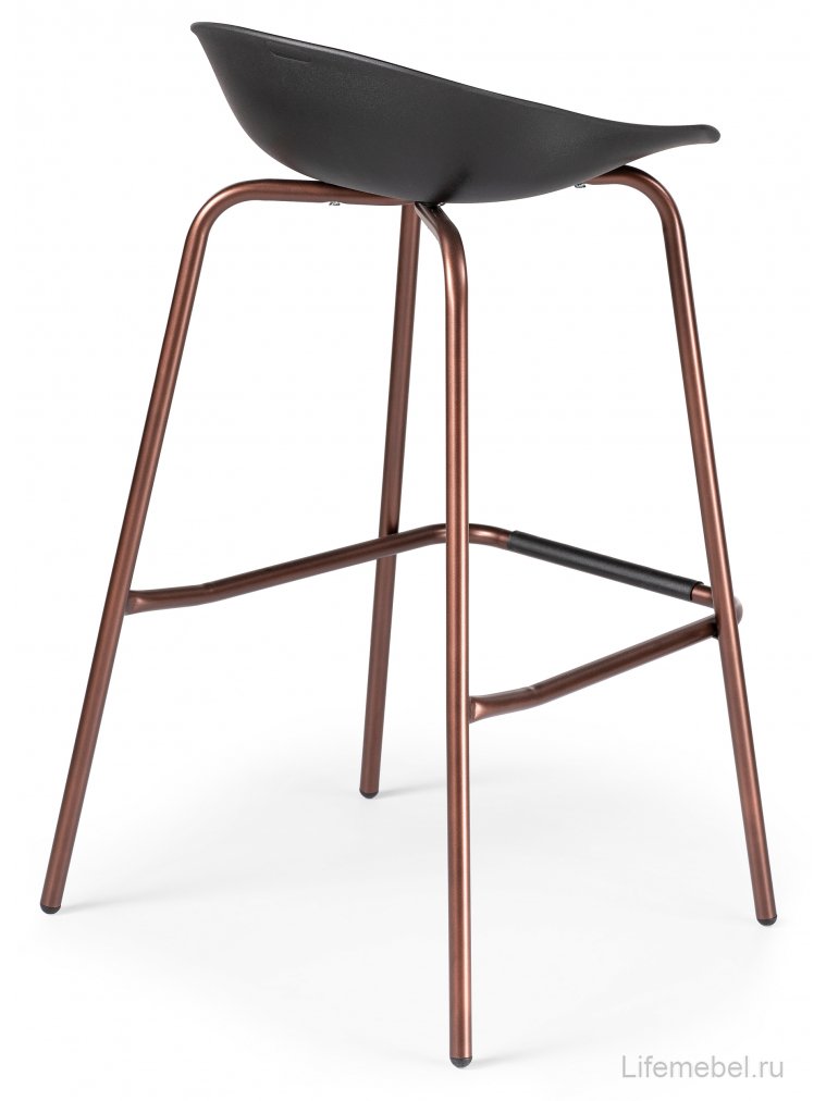 Барный стул SHT-ST19/S29 черный / медный металлик