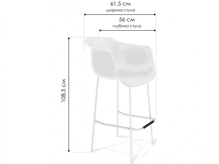 Барный стул SHT-ST31/S29 белый / белый муар