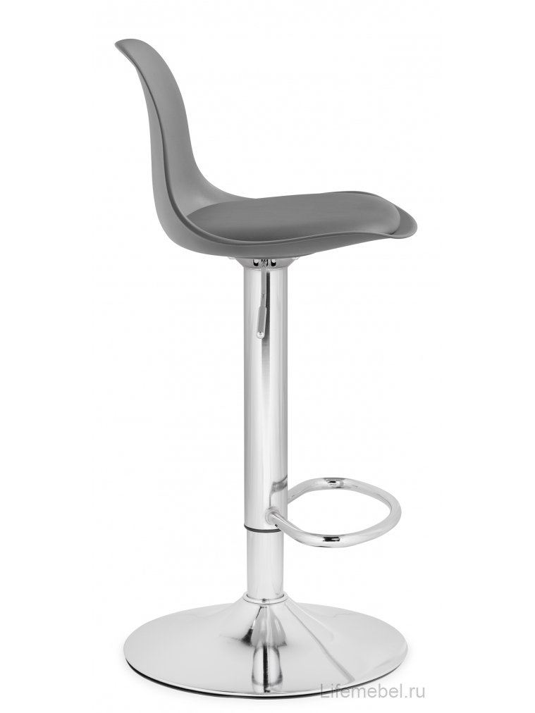 Барный стул Soft gray / chrome