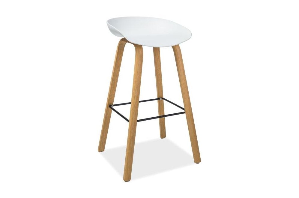 Барный стул Sting белый / дуб