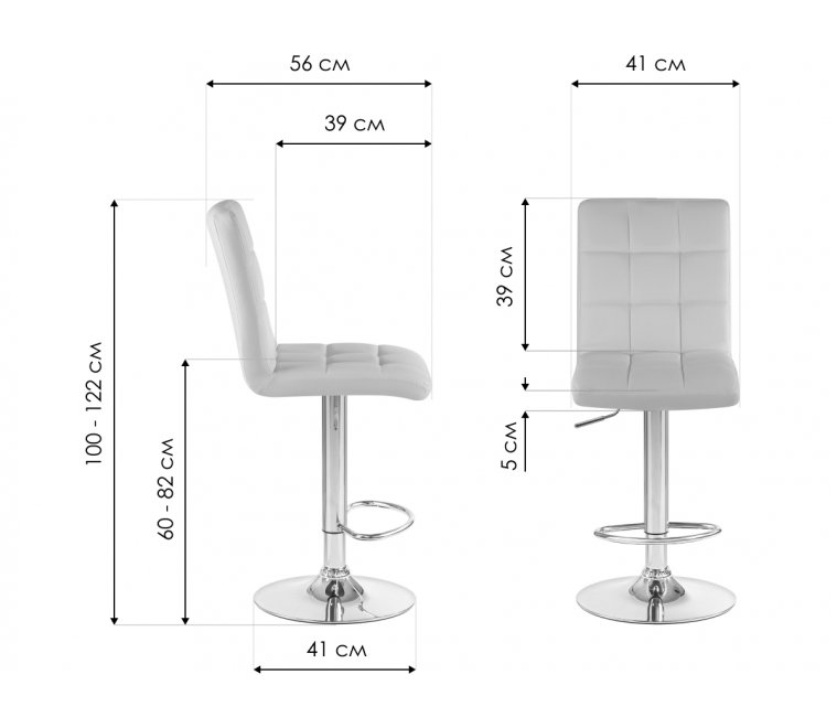 Барный стул Kruger серый