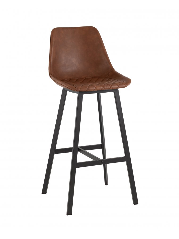 Барный стул Эльтон, экокожа, коричневый