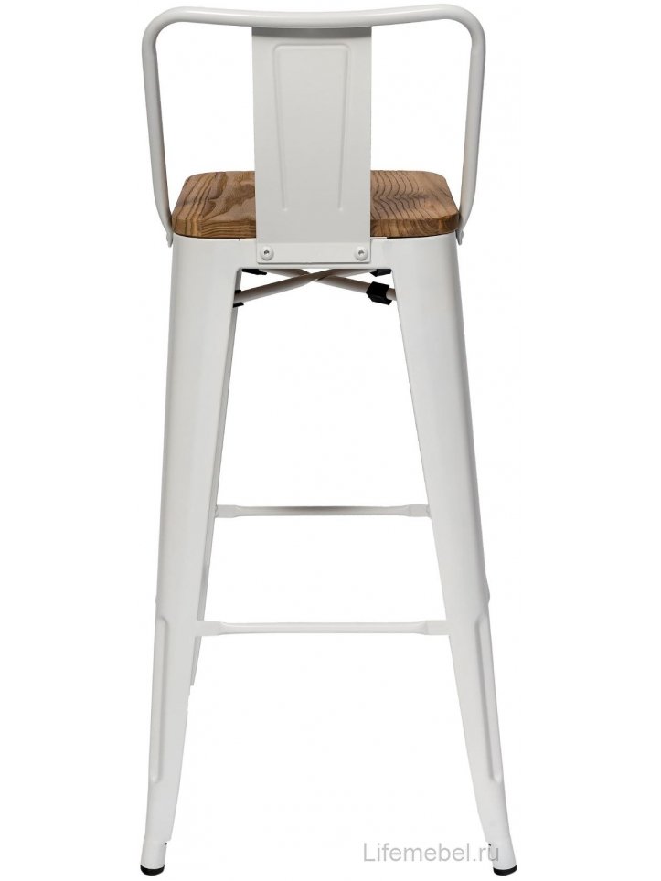 Барный стул Тиоли белый / светлое дерево
