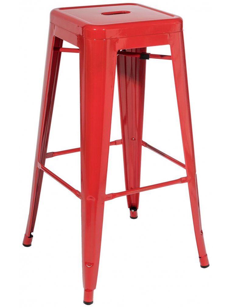 Барный стул Тиоли красный глянцевый