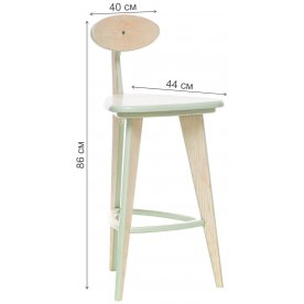 Барный стул три ножки прямые