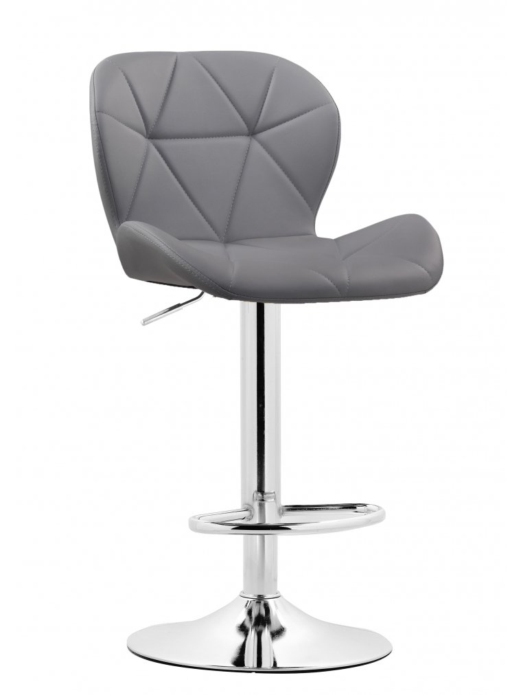 Барный стул Trio light gray / chrome
