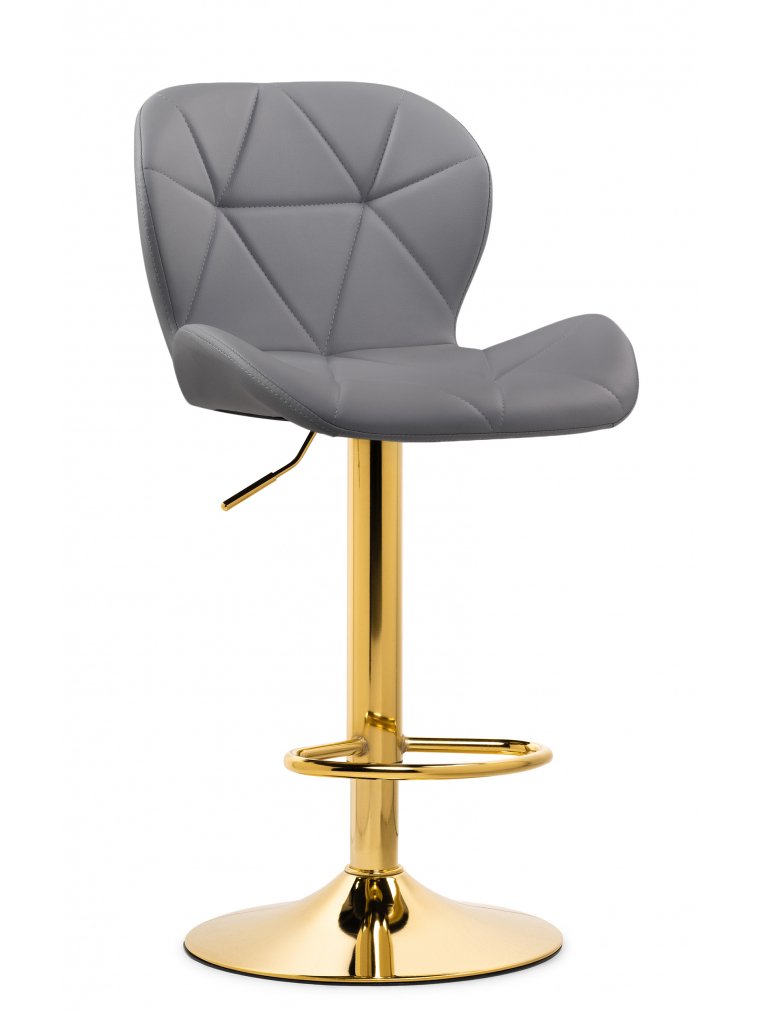 Барный стул Trio light gray / gold