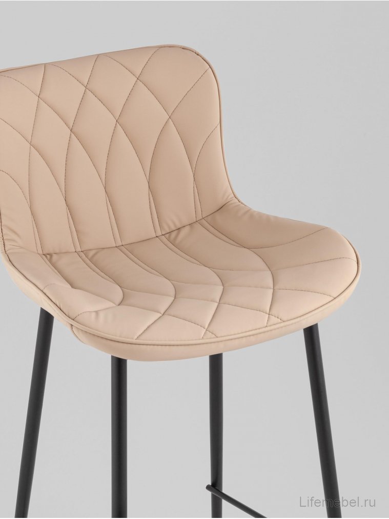 Полубарный стул Сейфорд, экокожа, бежевый