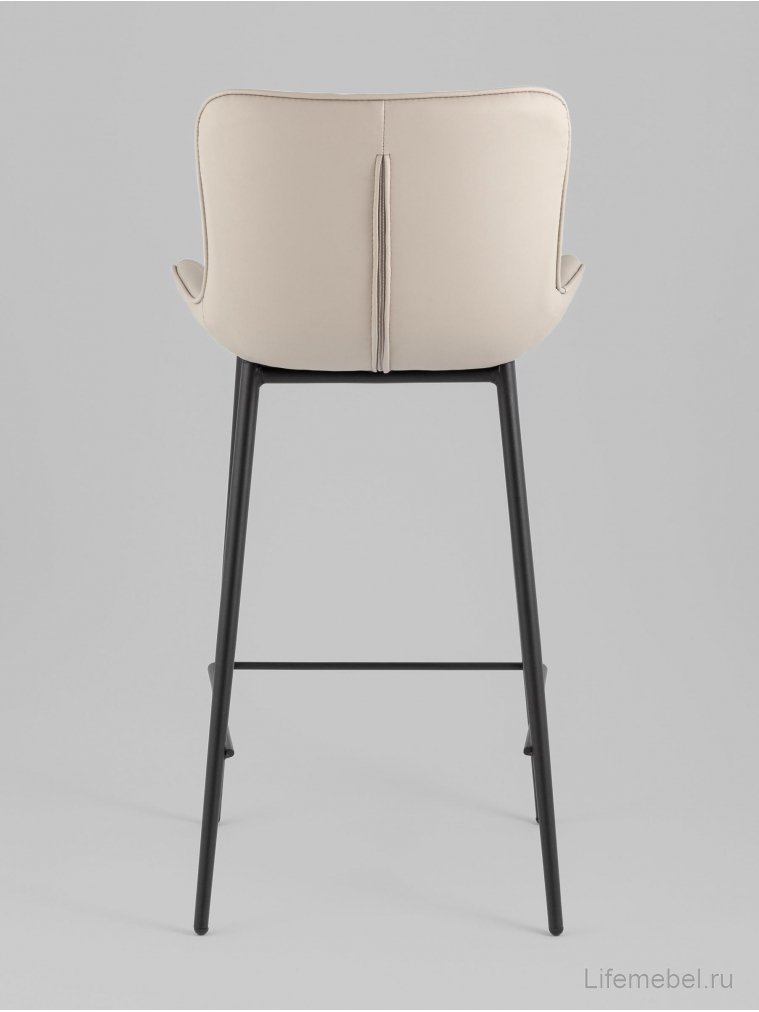 Полубарный стул Сейфорд, экокожа, серый