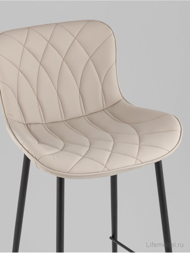 Полубарный стул Сейфорд, экокожа, серый