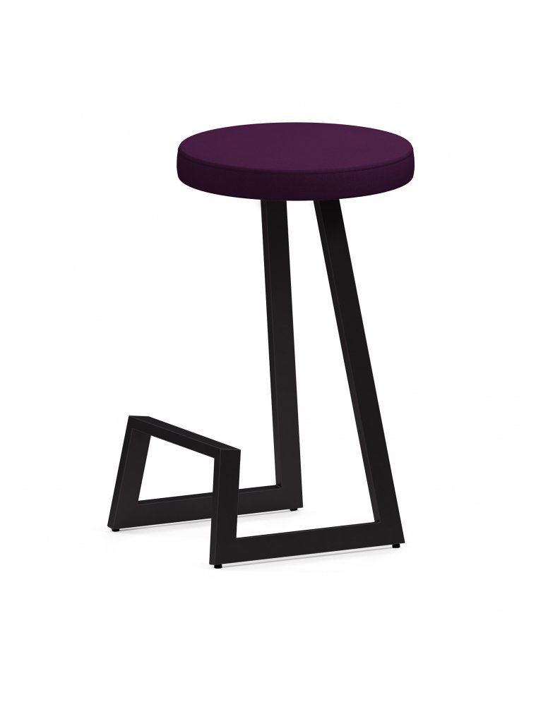 Барный стул Корс-65 софт (380*445*650) ткань violet/черный