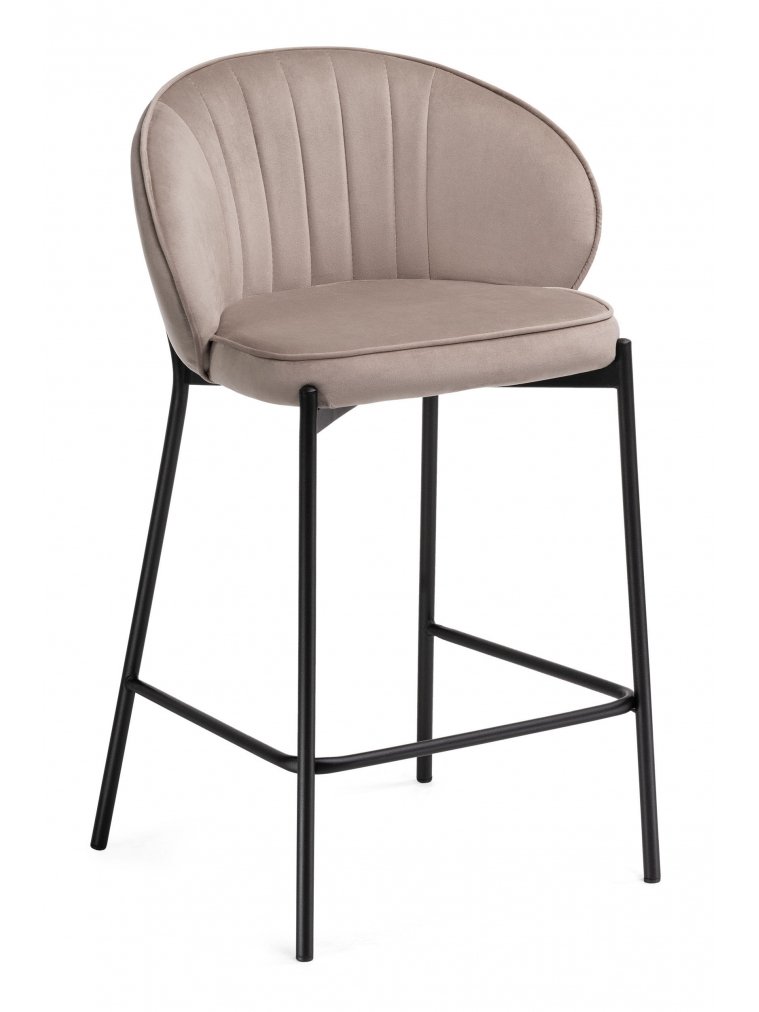 Полубарный стул Нейл латте / черный