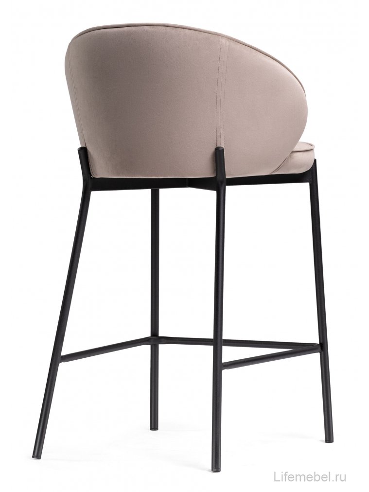 Полубарный стул Нейл латте / черный