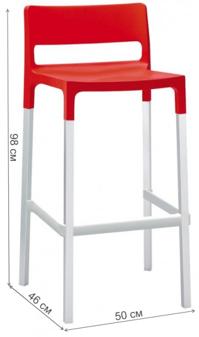 Пластиковый стул Divo красный