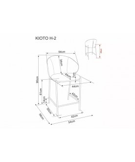 Полубарный стул Kioto H_2 t.255
