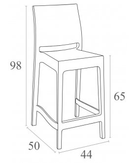 Стул барный 234/100-0043 оливковый