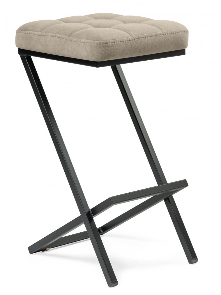 Полубарный стул Амаури микровелюр катания хумус / черный