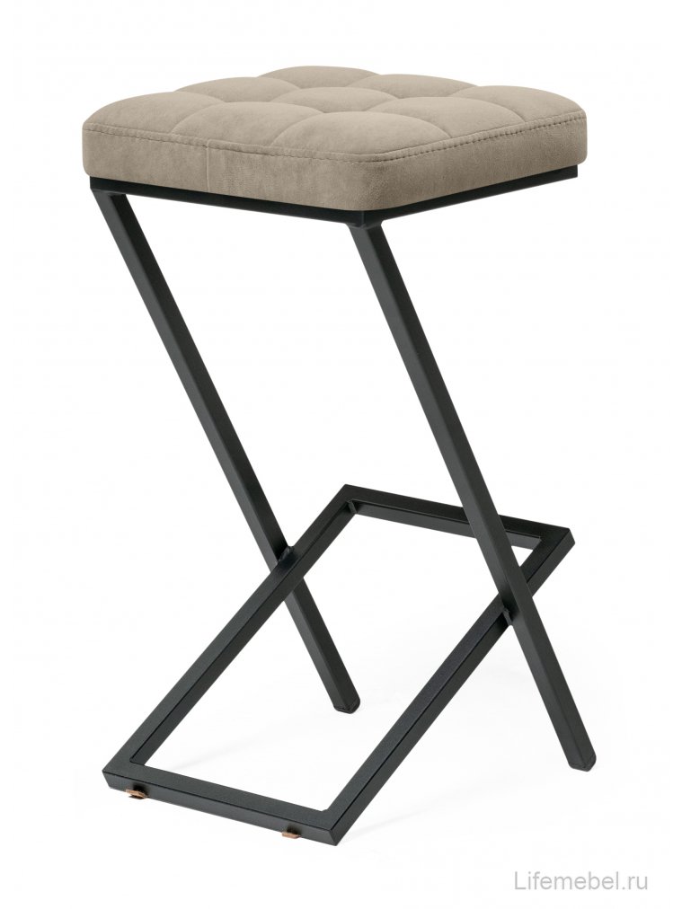 Полубарный стул Амаури микровелюр катания хумус / черный