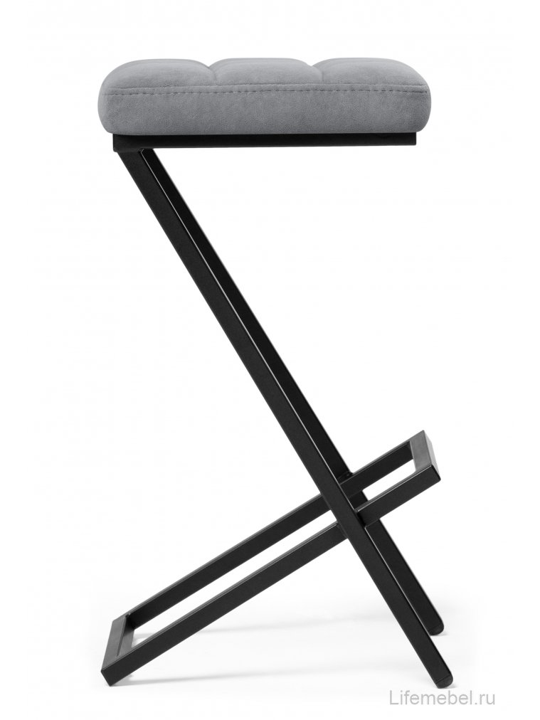 Полубарный стул Амаури микровелюр катания сильвер / черный