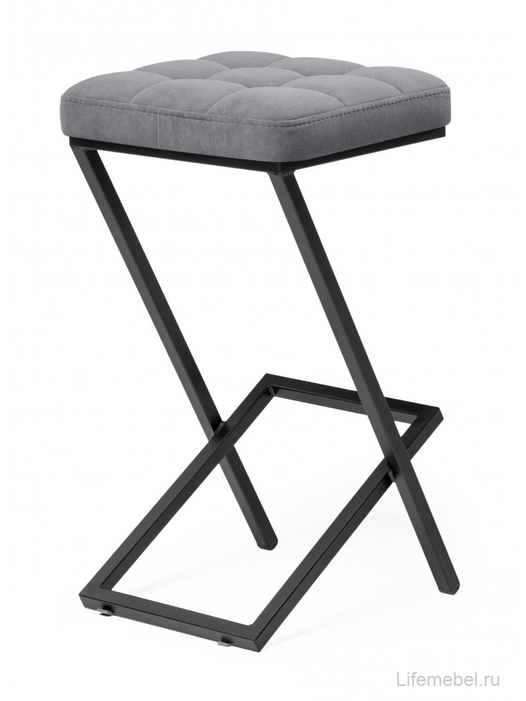 Полубарный стул Амаури микровелюр катания сильвер / черный