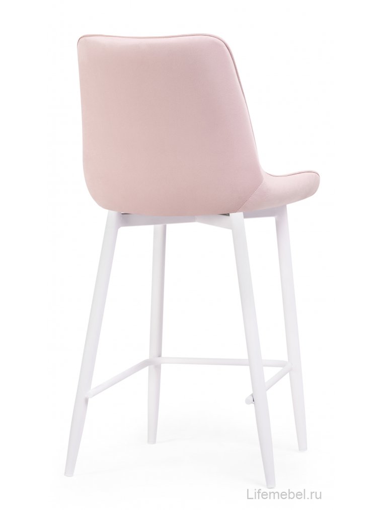 Полубарный стул Баодин К розовый / белый