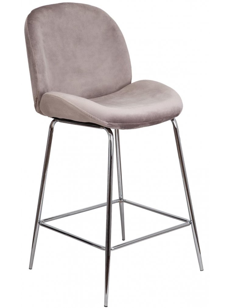 Полубарный стул Trend велюр бежевый