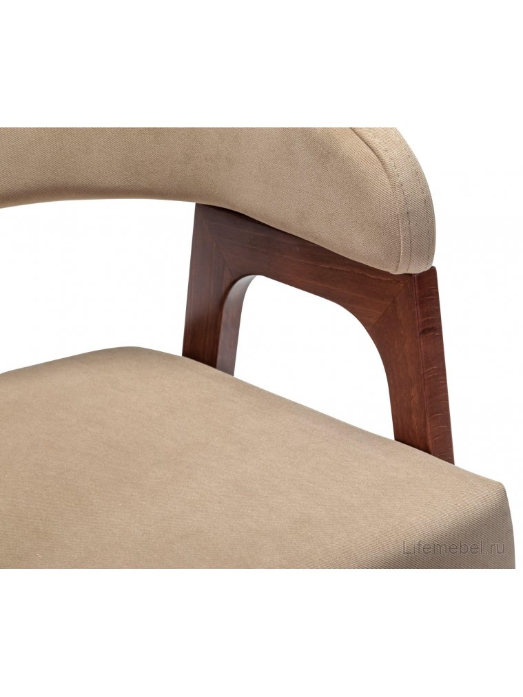 Полубарный стул Baxter beige / темный орех
