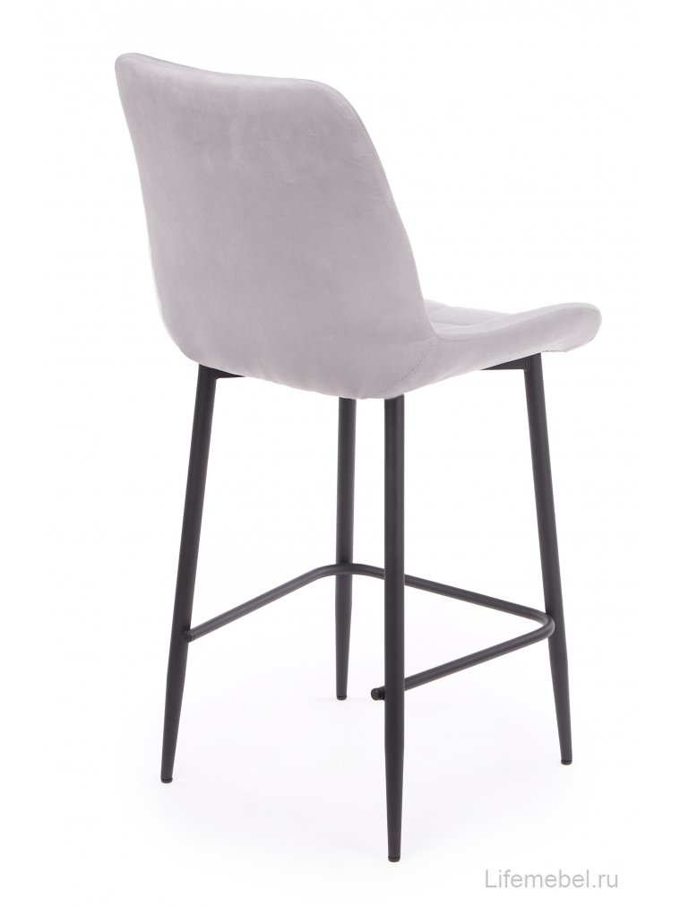 Полубарный стул Челси 360 светло-серый (zd 960) / черный