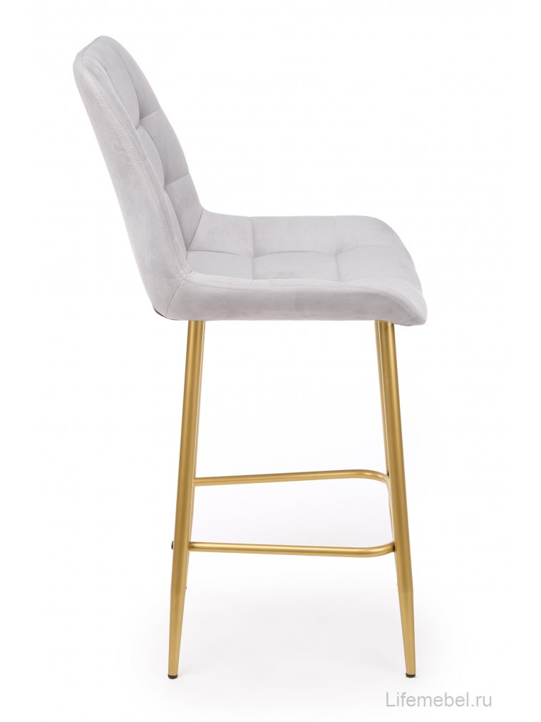 Полубарный стул Челси 360 светло-серый (zd 960) / золотой