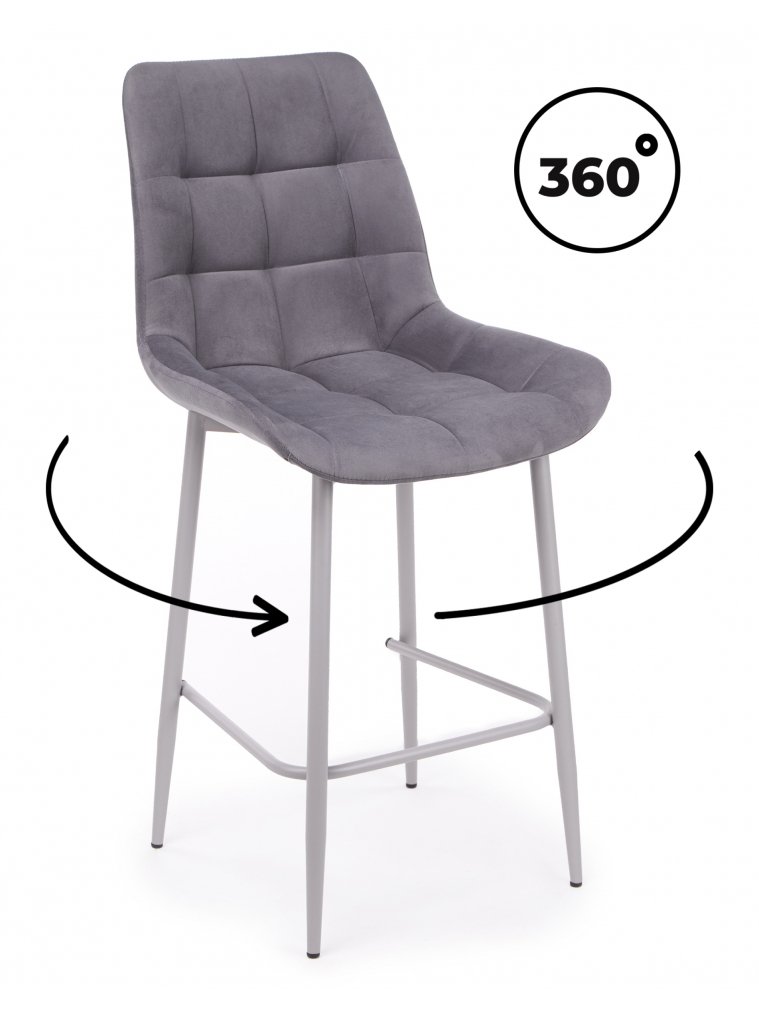 Полубарный стул Челси 360 темно-серый (zd 995) / серый