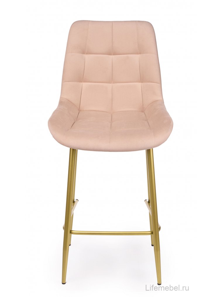 Полубарный стул Челси бежевый (zd 210) / золотой