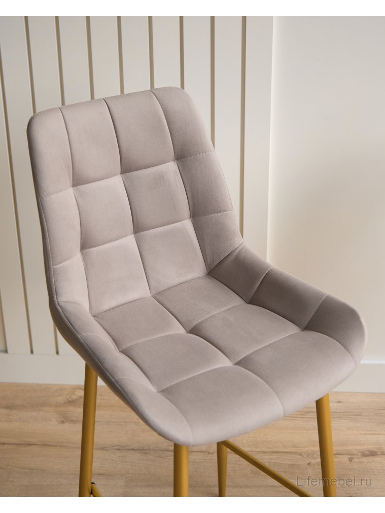 Полубарный стул Челси латте (zd 290) / золотой