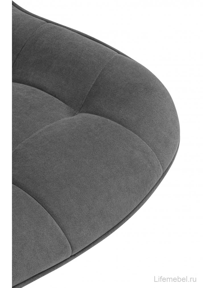 Полубарный стул Челси велюр темно-серый / черный каркас