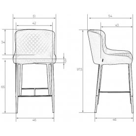 Полубарный стул Christian'65