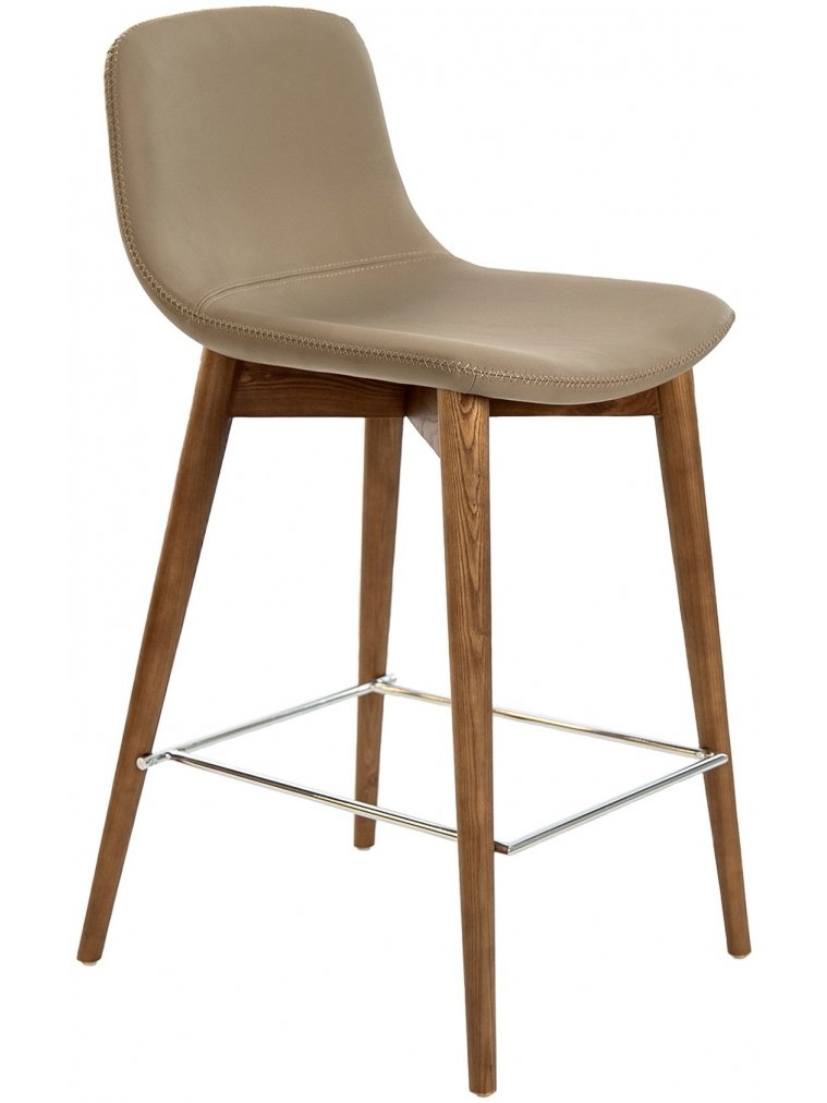 Полубарный стул CS788-TAB/4044 бежевый / орех