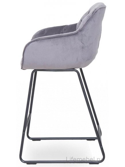 Полубарный стул Olenna бархат grey vic 28 / black