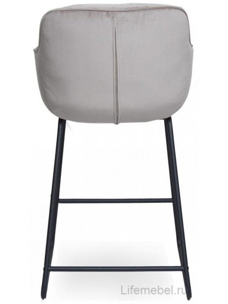 Полубарный стул D12 бархат light smoky vic 6 / black